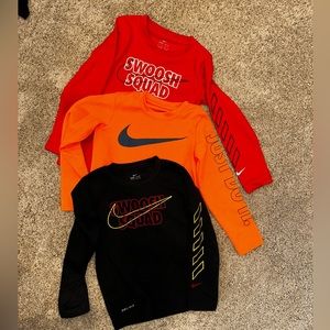 Nike Dry-Fit Long Sleeve kids T shirts (lot of 3)